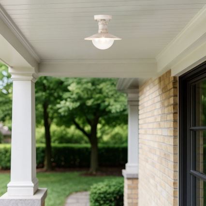 Brilagi - Lauko lubinis šviestuvas MOLDE 1xE27/60W IP44 balta/patina