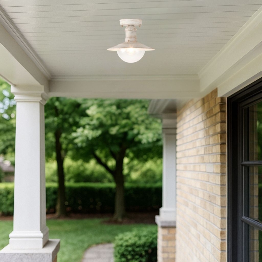 Brilagi - Lauko lubinis šviestuvas MOLDE 1xE27/60W IP44 balta/patina