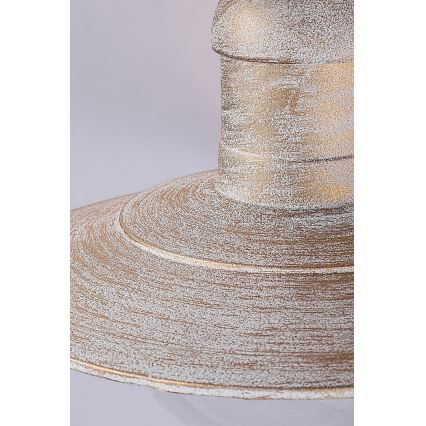 Brilagi - Lauko lubinis šviestuvas MOLDE 1xE27/60W IP44 balta/patina