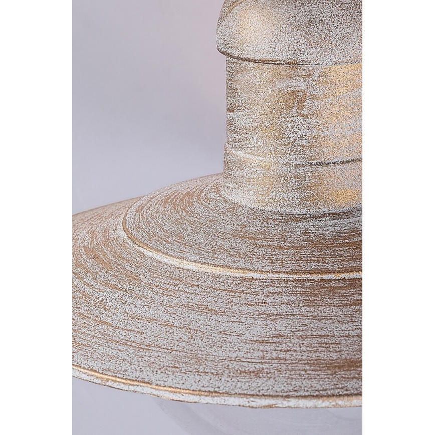 Brilagi - Lauko lubinis šviestuvas MOLDE 1xE27/60W IP44 balta/patina