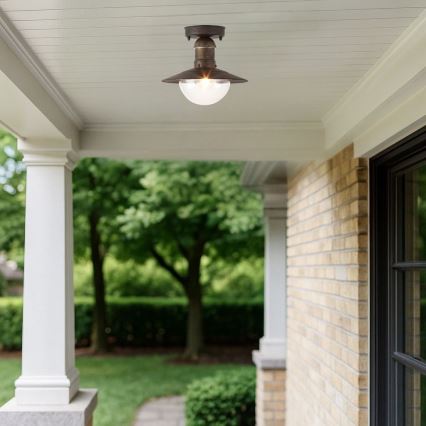 Brilagi - Lauko lubinis šviestuvas MOLDE 1xE27/60W IP44 bronzinis/patina