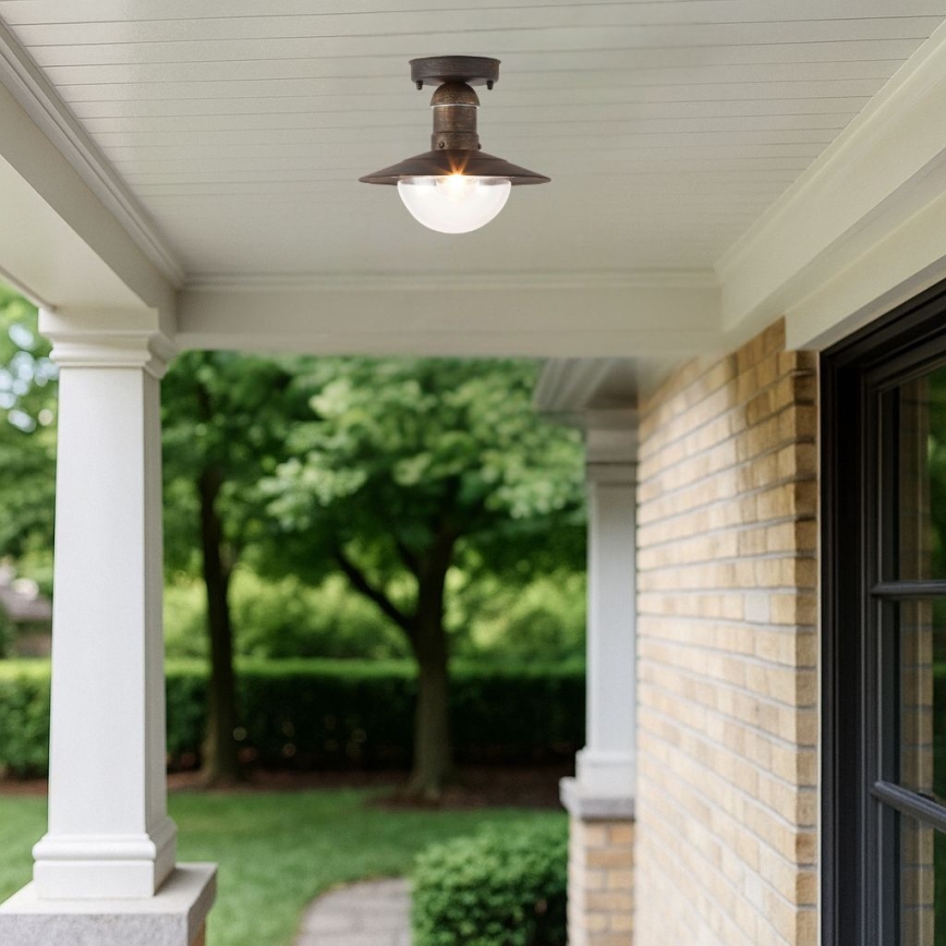 Brilagi - Lauko lubinis šviestuvas MOLDE 1xE27/60W IP44 bronzinis/patina