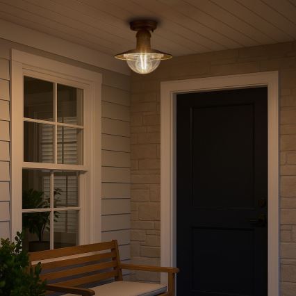 Brilagi - Lauko lubinis šviestuvas MOLDE 1xE27/60W IP44 bronzinis/patina