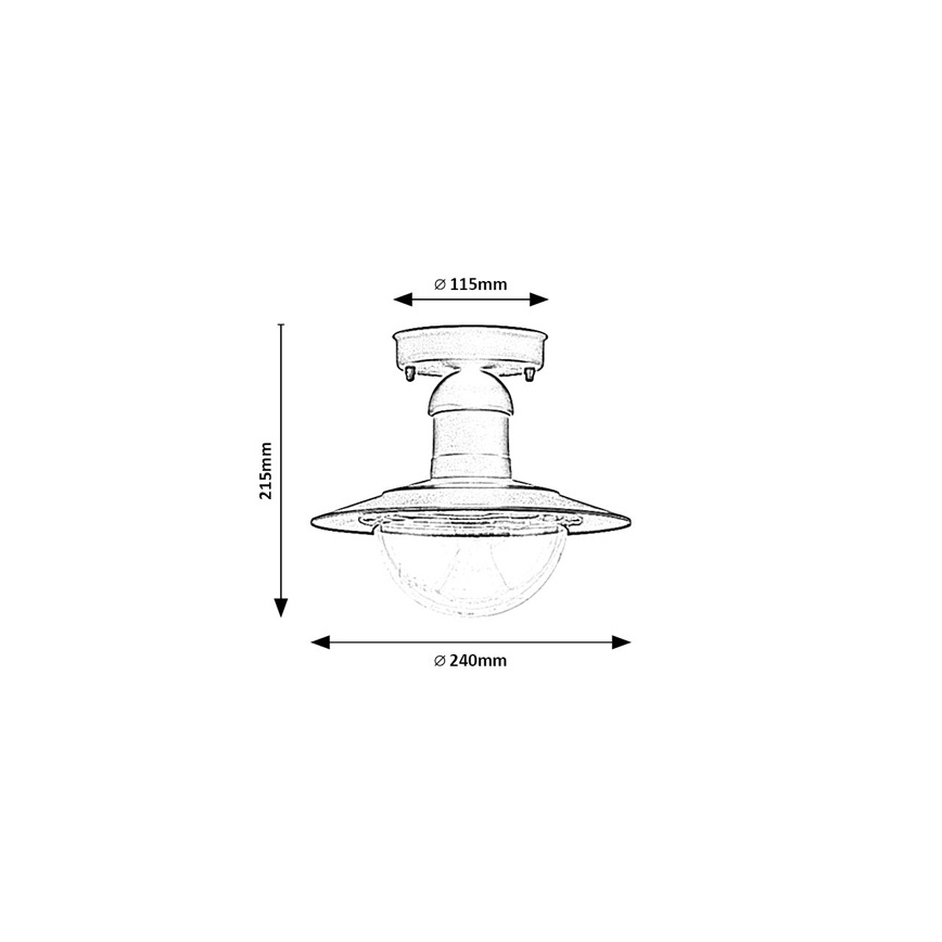 Brilagi - Lauko lubinis šviestuvas MOLDE 1xE27/60W IP44 juodas
