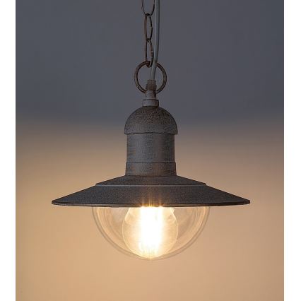 Brilagi - Lauko pakabinamas šviestuvas MOLDE 1xE27/60W IP44 balta/patina