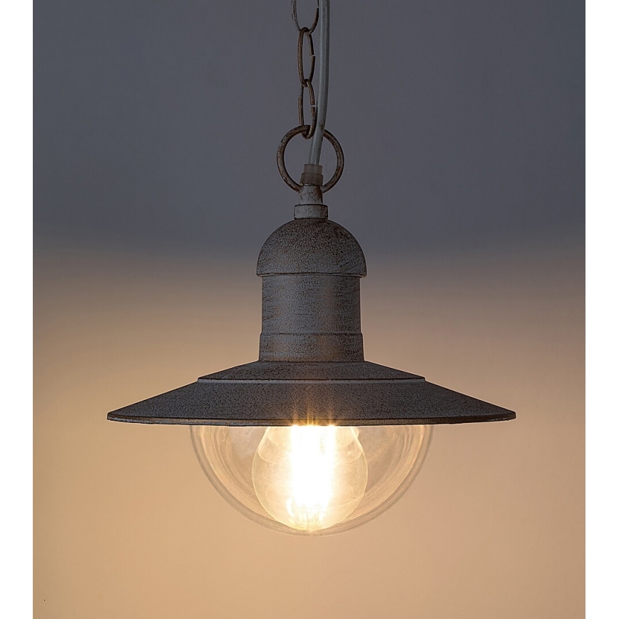 Brilagi - Lauko pakabinamas šviestuvas MOLDE 1xE27/60W IP44 balta/patina