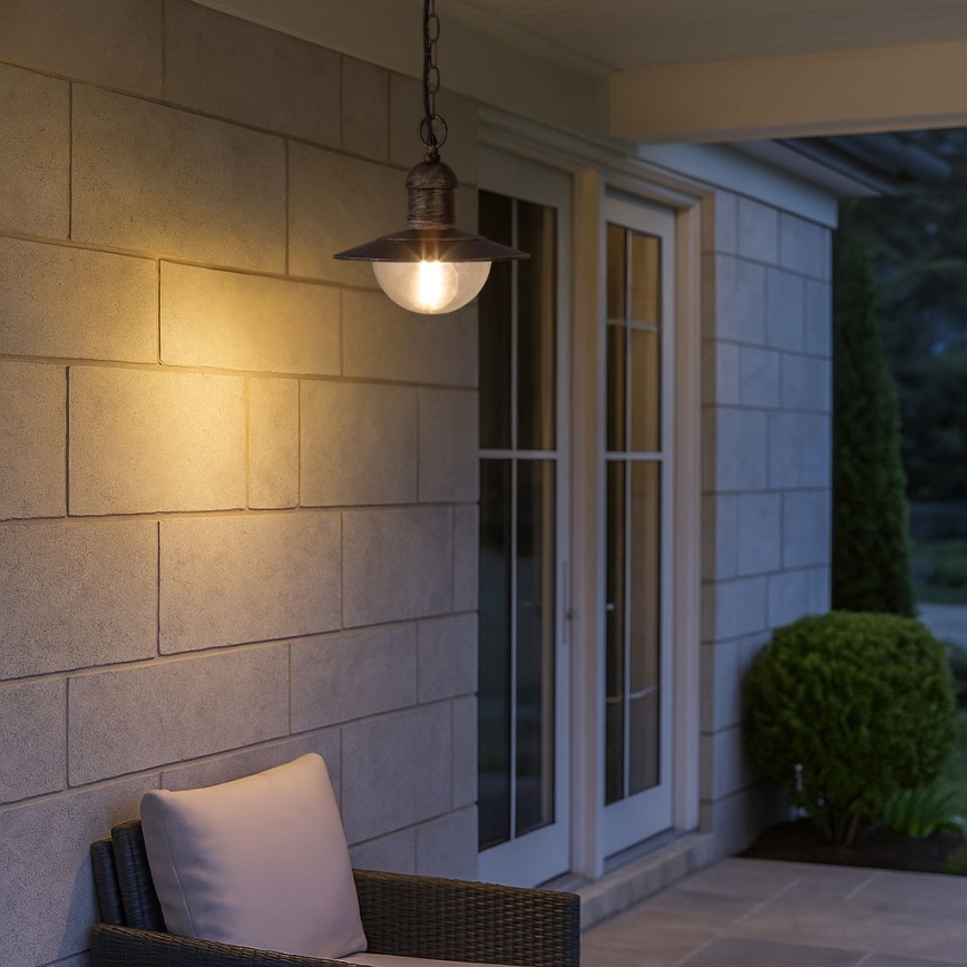 Brilagi - Lauko pakabinamas šviestuvas MOLDE 1xE27/60W IP44 bronzinis/patinuotas