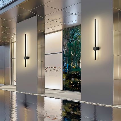 Brilagi - LED lauko sieninis šviestuvas AURA LED/12W/230V 4000K IP54 65 cm juodas CRI 90