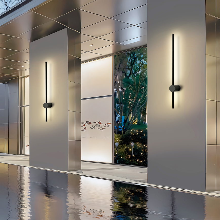 Brilagi - LED lauko sieninis šviestuvas AURA LED/12W/230V 4000K IP54 65 cm juodas CRI 90