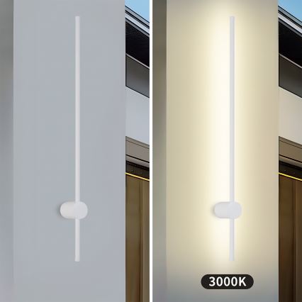 Brilagi - LED lauko sieninis šviestuvas AURA LED/20W/230V 3000K IP54 97 cm balta CRI 90