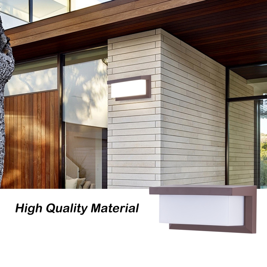 Brilagi - lauko sieninis LED šviestuvas BRICKY LED/12W/230V, rudos spalvos, IP54