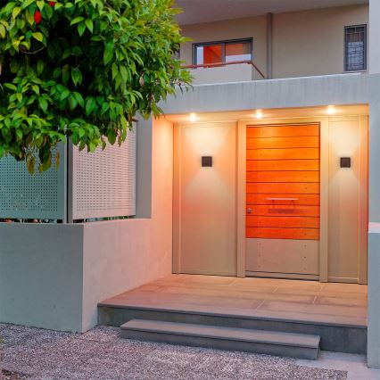 Brilagi - Lauko sieninis LED šviestuvas CUBE LED/6W/230V rudas IP54