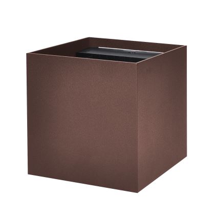 Brilagi - Lauko sieninis LED šviestuvas CUBE LED/6W/230V rudas IP54