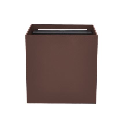 Brilagi - Lauko sieninis LED šviestuvas CUBE LED/6W/230V rudas IP54