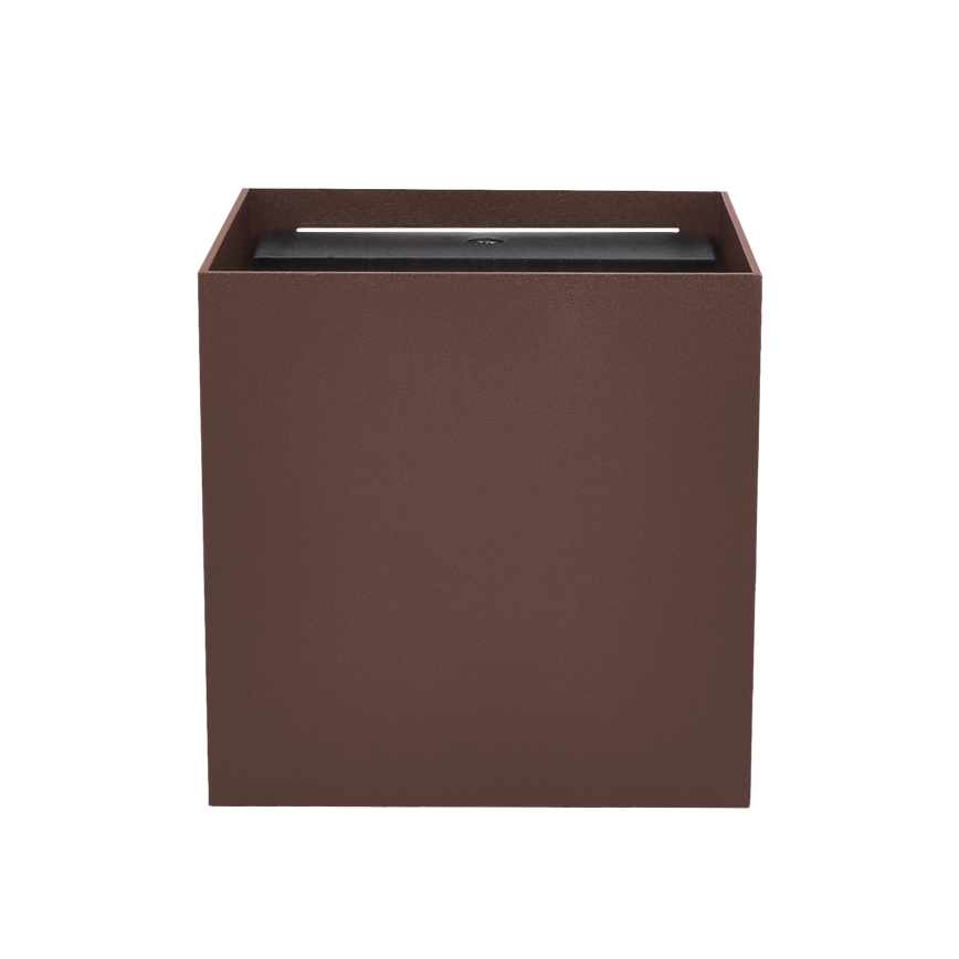 Brilagi - Lauko sieninis LED šviestuvas CUBE LED/6W/230V rudas IP54