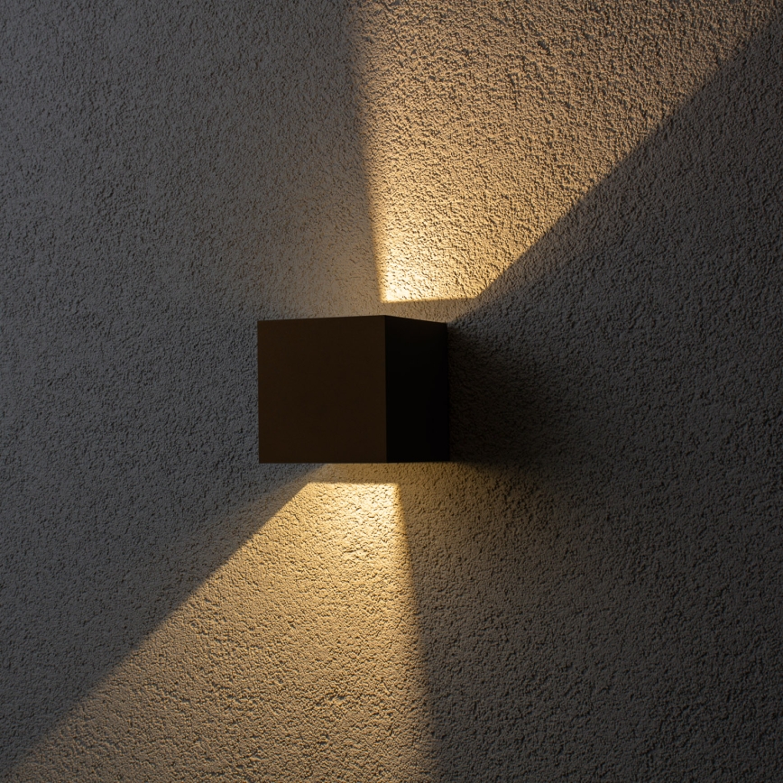 BRILAGI - Lauko sieninis LED šviestuvas CUBE LED/6W/230V rudas IP54