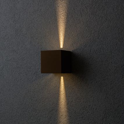 BRILAGI - Lauko sieninis LED šviestuvas CUBE LED/6W/230V rudas IP54