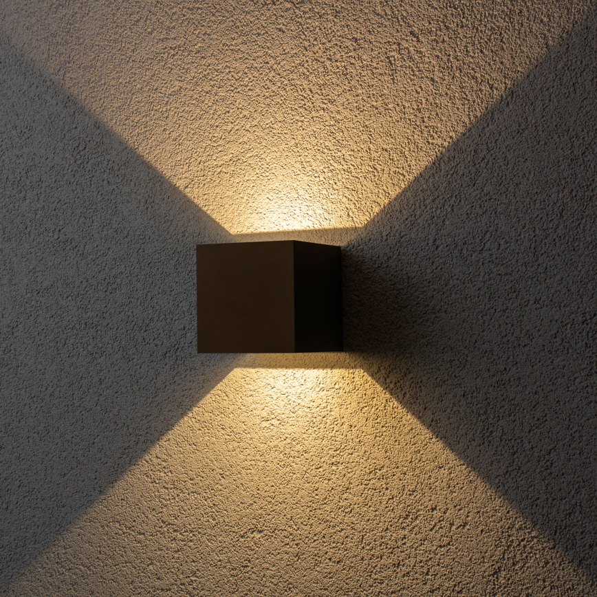 BRILAGI - Lauko sieninis LED šviestuvas CUBE LED/6W/230V rudas IP54