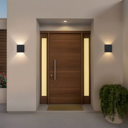 Brilagi - lauko sieninis LED šviestuvas DOUBLERAY LED/6W/230V juodas IP54