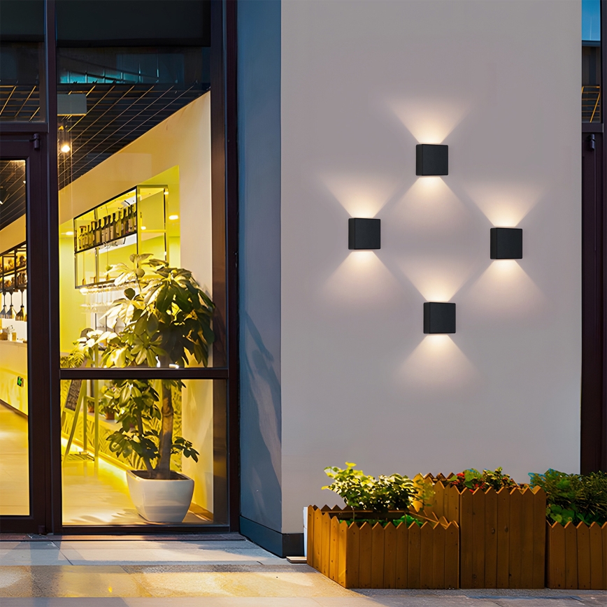 Brilagi - lauko sieninis LED šviestuvas DOUBLERAY LED/6W/230V juodas IP54