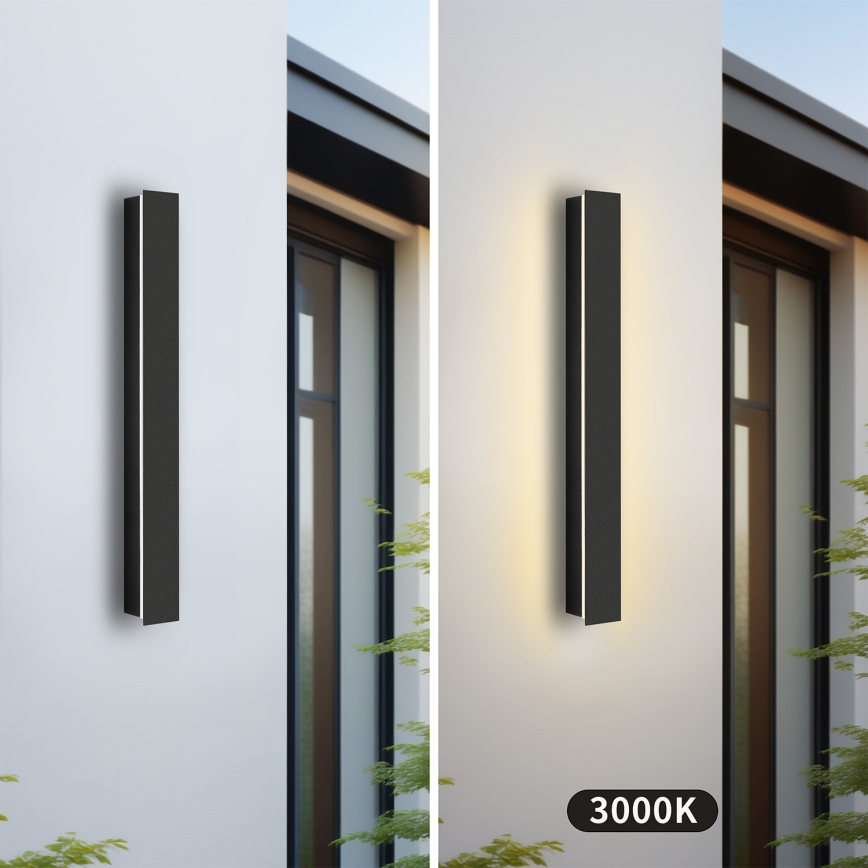 Brilagi - LED lauko sieninis šviestuvas LINEAR LED/12W/230V 3000K IP65 50 cm juoda CRI 90