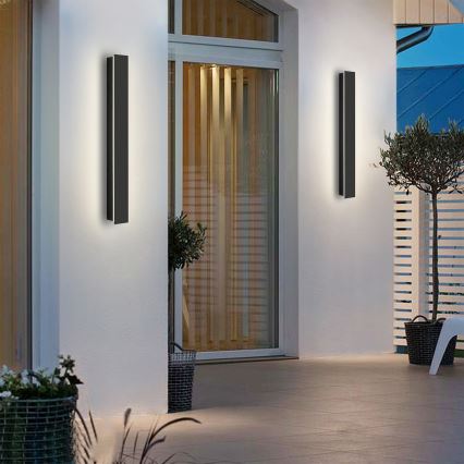 Brilagi - LED lauko sieninis šviestuvas LINEAR LED/12W/230V 3000K IP65 50 cm juoda CRI 90