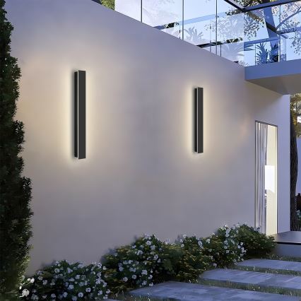 Brilagi - LED lauko sieninis šviestuvas LINEAR LED/12W/230V 3000K IP65 50 cm juoda CRI 90