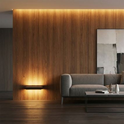 Brilagi - Lauko sieninis LED šviestuvas SALERNO LED/12W/230V 35,5 cm juoda IP65
