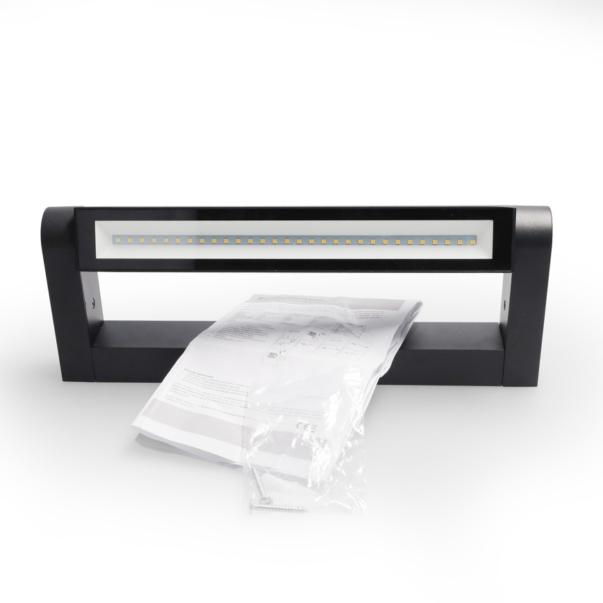 Brilagi - Lauko sieninis LED šviestuvas SALERNO LED/12W/230V 35,5 cm juoda IP65