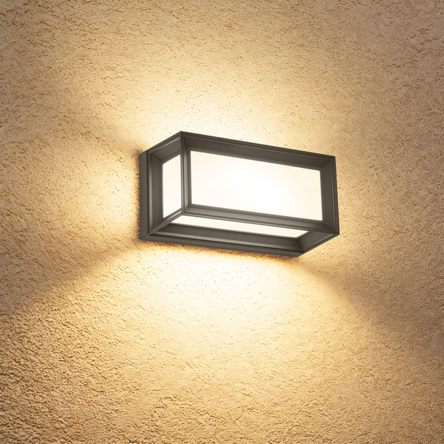 Brilagi - LED lauko sieninis šviestuvas su jutikliu PARKER LED/12W/230V antracitas IP44