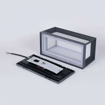 Brilagi - LED lauko sieninis šviestuvas su jutikliu PARKER LED/12W/230V antracitas IP44