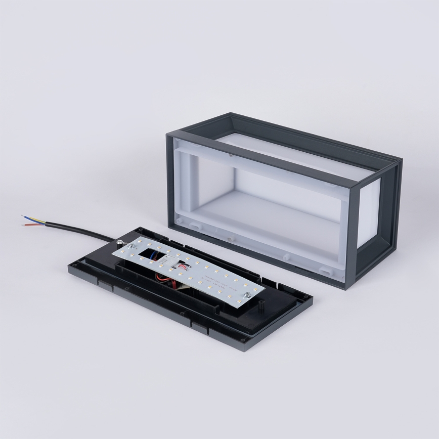 Brilagi - LED lauko sieninis šviestuvas su jutikliu PARKER LED/12W/230V antracitas IP44