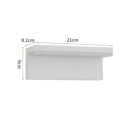Brilagi - Lauko sieninis LED šviestuvas TESSI LED/10W/230V balta IP54