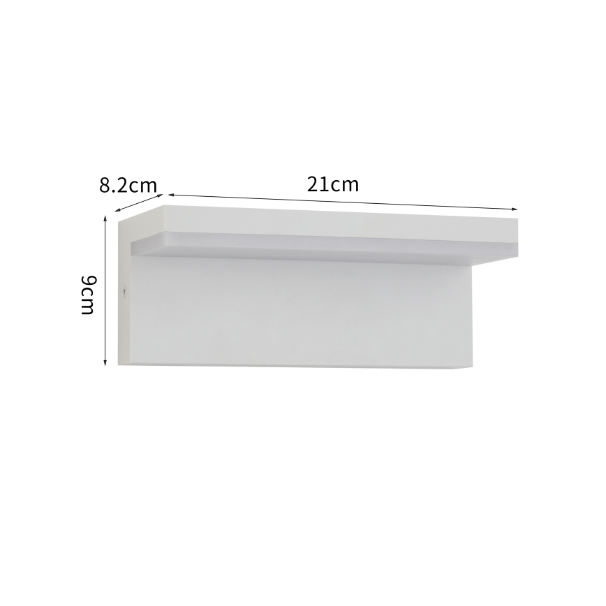 Brilagi - Lauko sieninis LED šviestuvas TESSI LED/10W/230V balta IP54