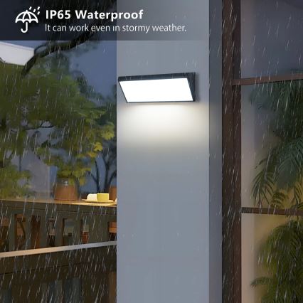 Brilagi - LED lauko sieninis šviestuvas TRIANGLE LED/42W/230V 3000/4000/6500K juodas IP65