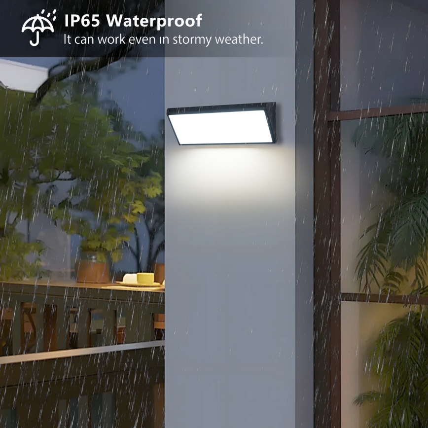 Brilagi - LED lauko sieninis šviestuvas TRIANGLE LED/42W/230V 3000/4000/6500K juodas IP65