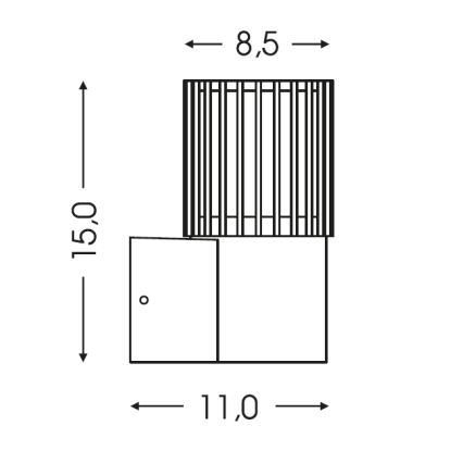 BRILAGI - Lauko sieninis šviestuvas ARMOR 1xGU10/35W/230V IP44 juodas