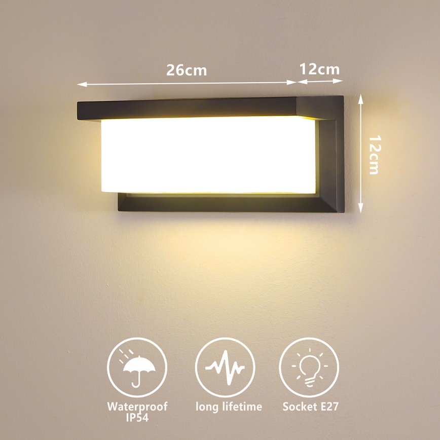 Brilagi - Lauko sieninis šviestuvas BRICKY 1xE27/60W/230V antracitas IP54