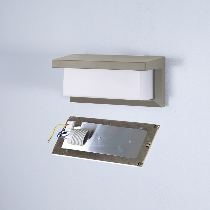 Brilagi - Lauko sieninis šviestuvas BRICKY 1xE27/60W/230V pilka IP54