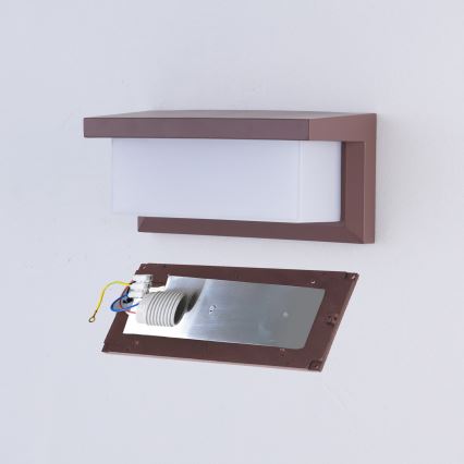 Brilagi - Lauko sieninis šviestuvas BRICKY 1xE27/60W/230V rudas IP54