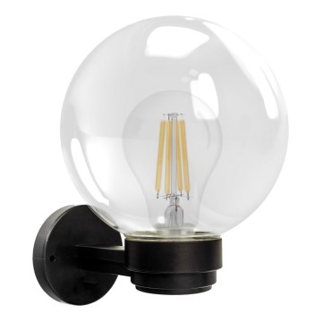 Brilagi - Lauko sieninis šviestuvas HARBOR 1xE27/40W/230V IP33 juodas/skaidrus