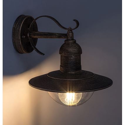 Brilagi - Lauko sieninis šviestuvas MOLDE 1xE27/60W/230V IP44 bronzinė/patinuota