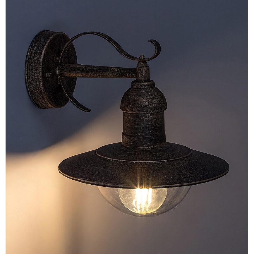 Brilagi - Lauko sieninis šviestuvas MOLDE 1xE27/60W/230V IP44 bronzinė/patinuota