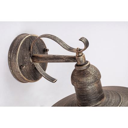 Brilagi - Lauko sieninis šviestuvas MOLDE 1xE27/60W/230V IP44 bronzinė/patinuota