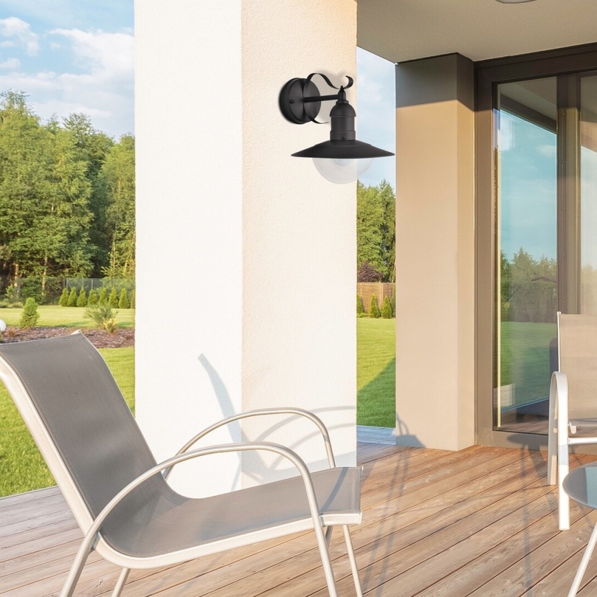 Brilagi - Lauko sieninis šviestuvas MOLDE 1xE27/60W/230V IP44 juodas