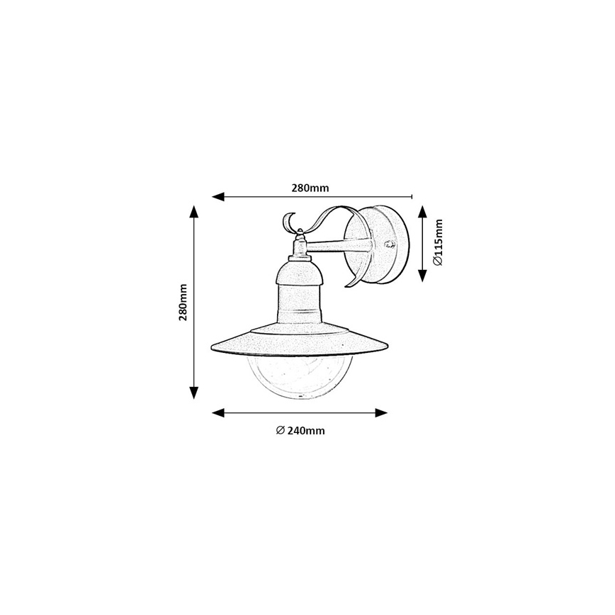 Brilagi - Lauko sieninis šviestuvas MOLDE 1xE27/60W/230V IP44 juodas