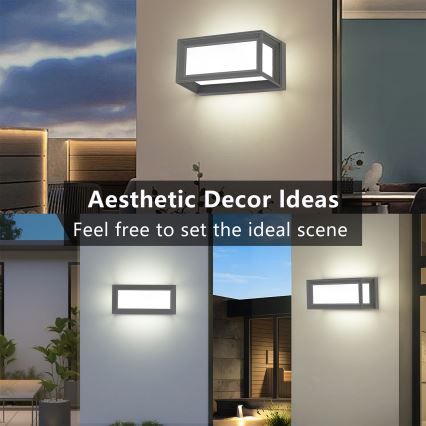 Brilagi - Lauko sieninis šviestuvas PARKER 1xE27/60W/230V pilkas IP44