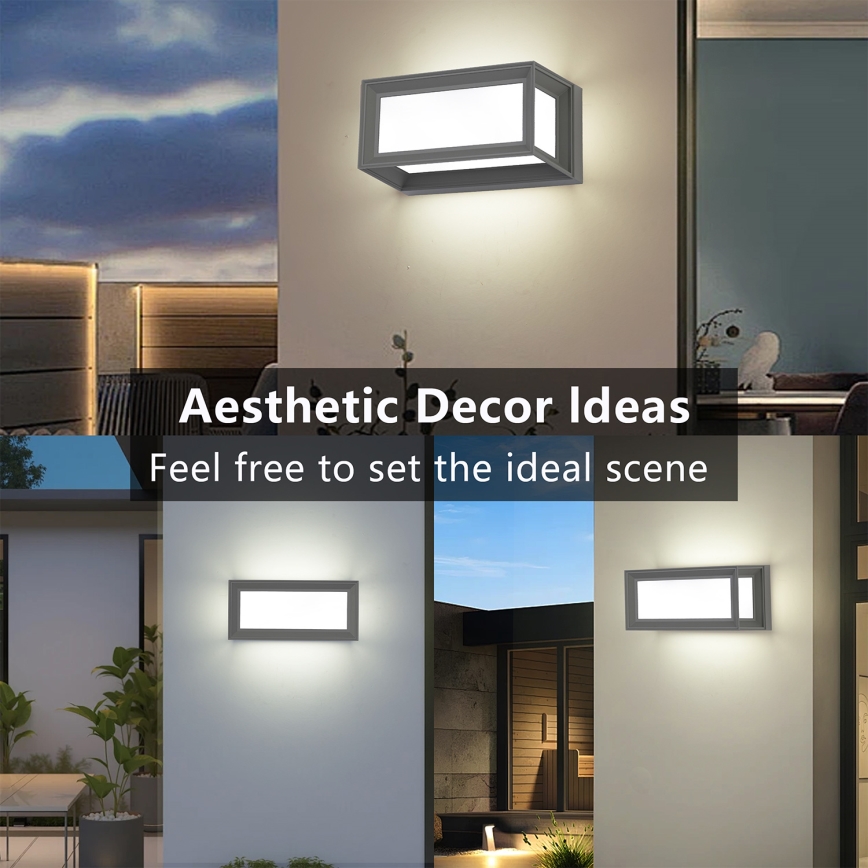 Brilagi - Lauko sieninis šviestuvas PARKER 1xE27/60W/230V pilkas IP44