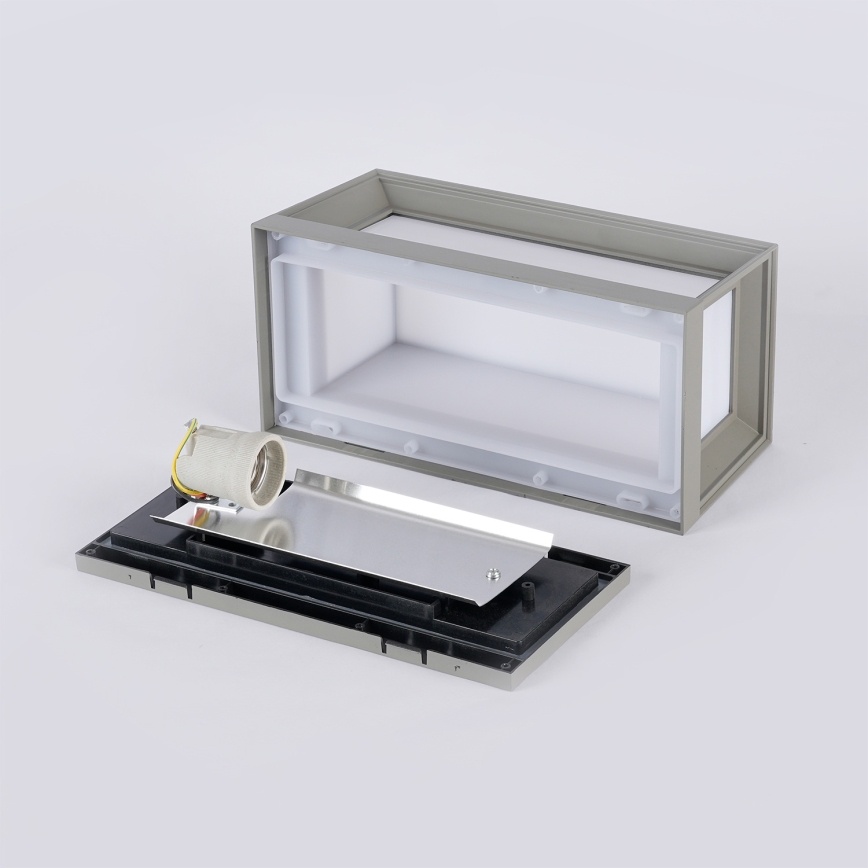 Brilagi - Lauko sieninis šviestuvas PARKER 1xE27/60W/230V pilkas IP44