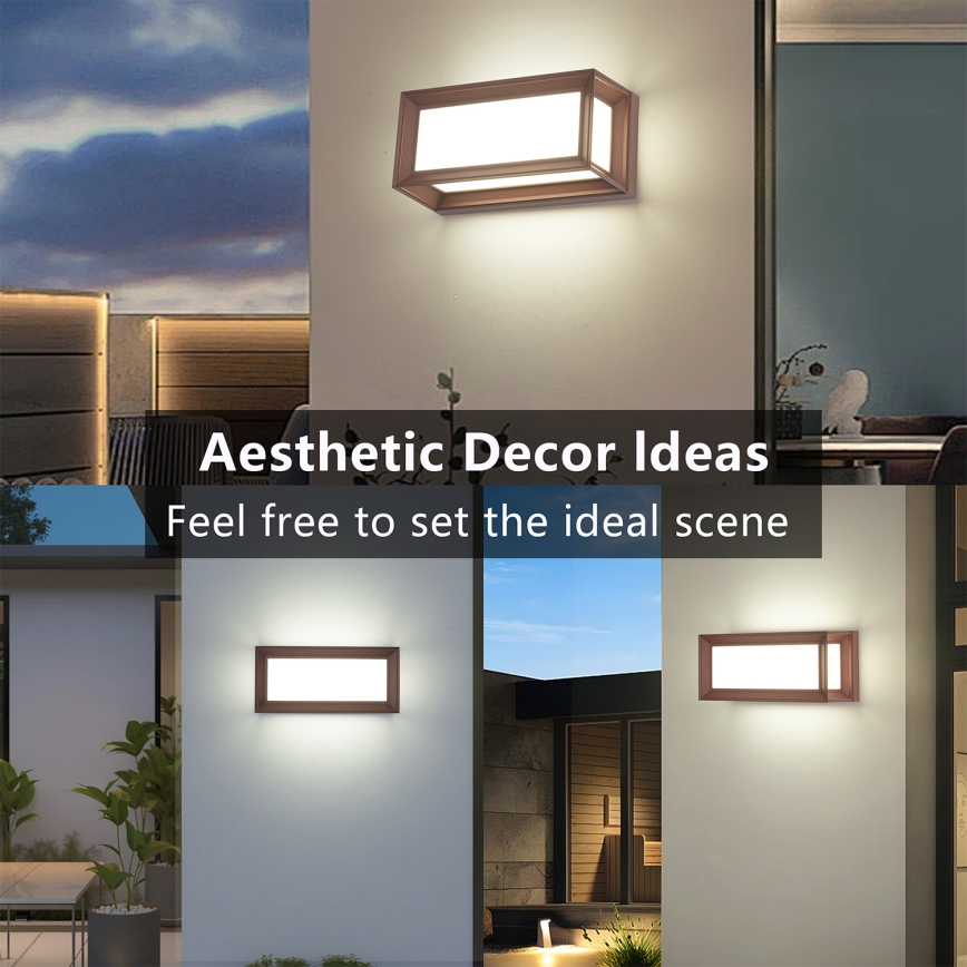 Brilagi - lauko sieninis šviestuvas PARKER 1xE27/60W/230V rudos spalvos IP44